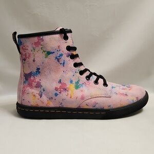 Dr. Martens Sheridan Confetti Suede Casual  Rainbow Boots (W Size 8)